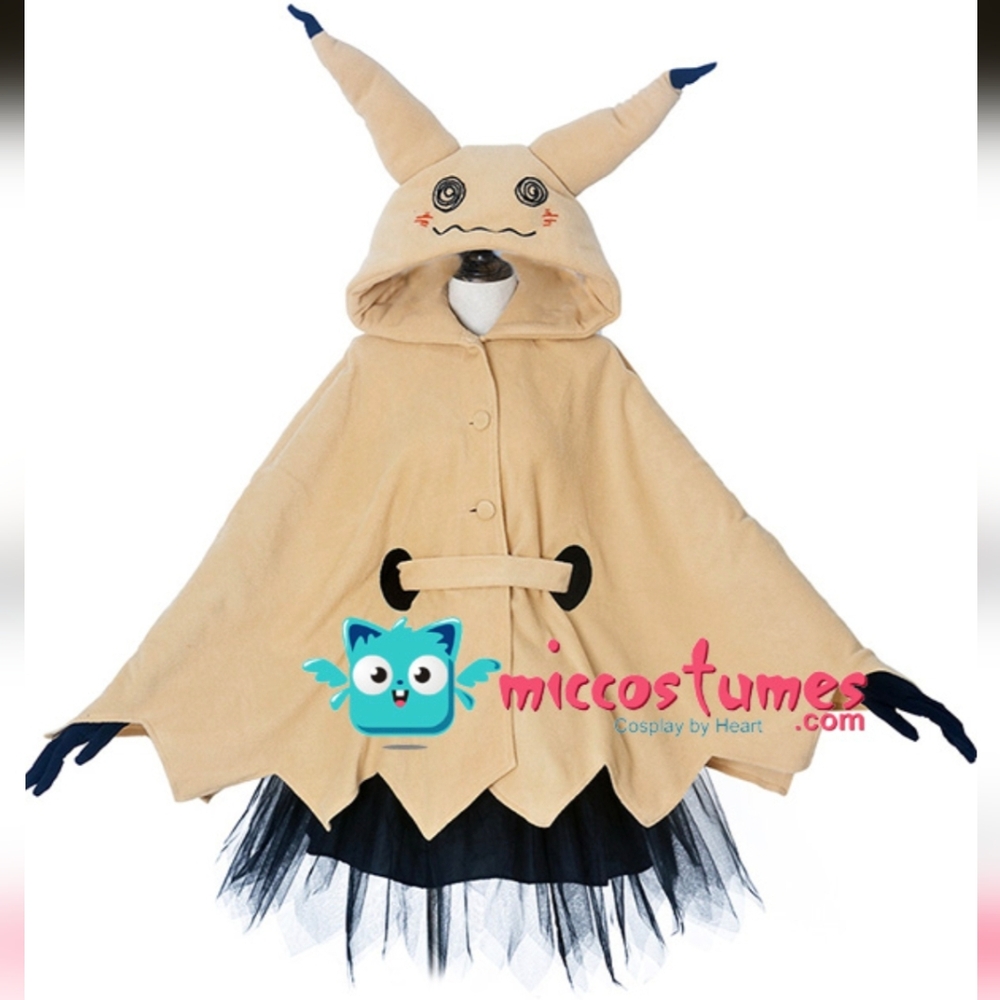 Miccostumes Pikaqu Mimiku Halloween Cloak Dress Costume for Adults- L